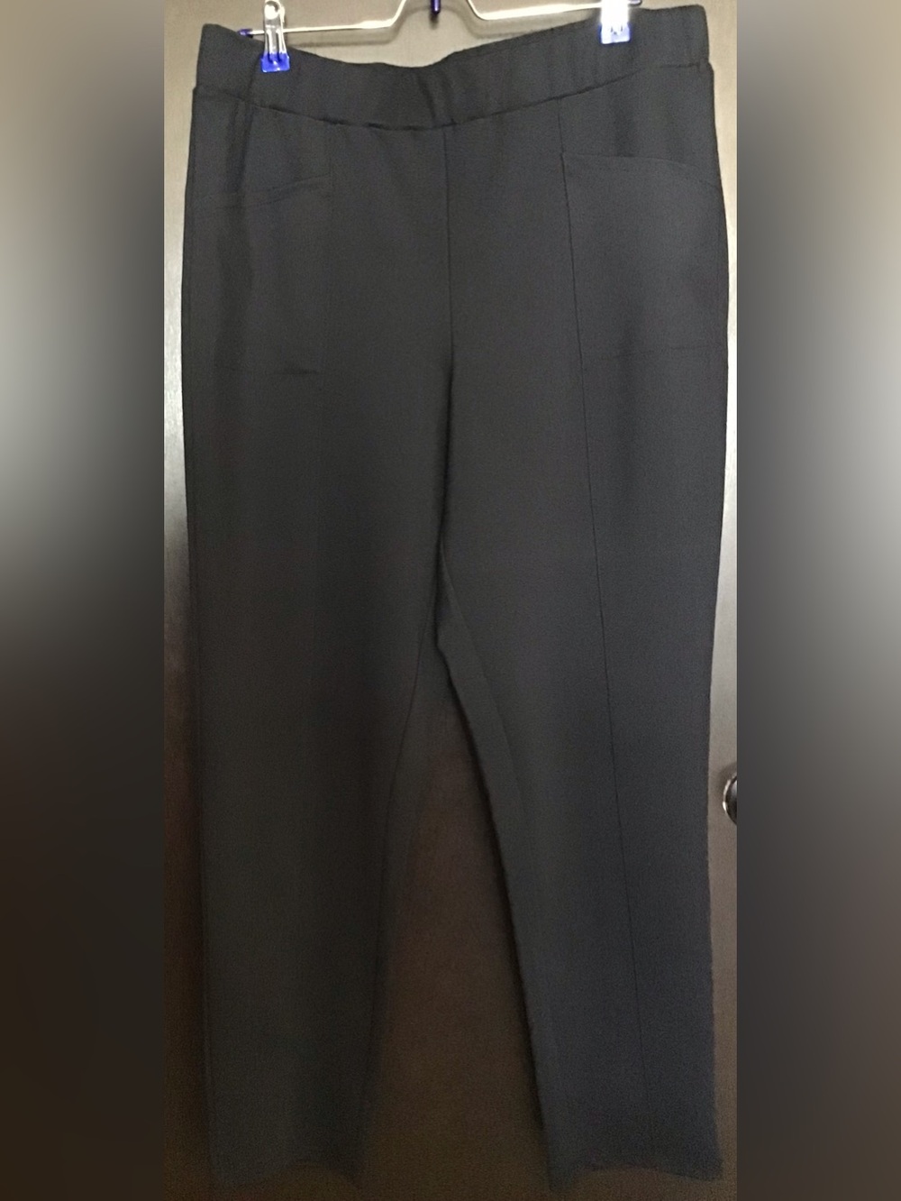 Isaac Mizrahi Black Straight-Leg Women's Pants